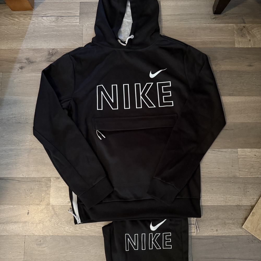 Nike Black Tracksuit with White Logo